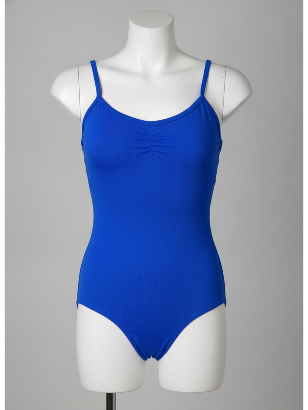 Royal Blue V-Neck Dance Leotard Spaghetti Strap Ballet Gym Women's Medium